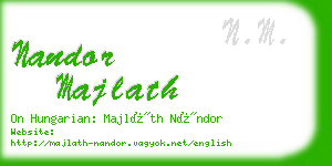 nandor majlath business card